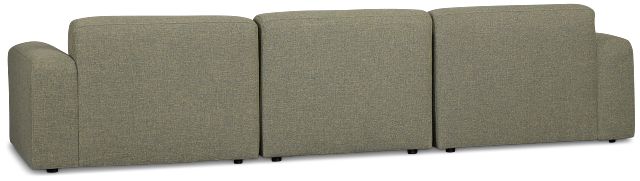 Baylor Green Fabric 3-piece Modular Sofa