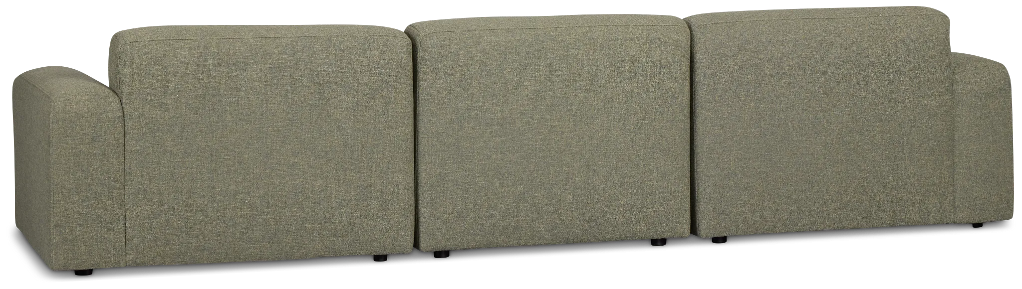 Baylor Green Fabric 3-piece Modular Sofa