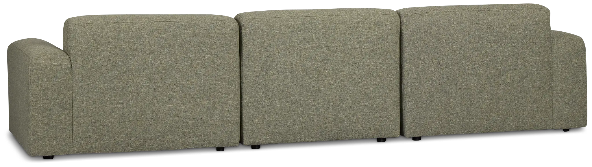 Baylor Green Fabric 3-piece Modular Sofa Baylor Green Fabric 3-piece Modular Sofa