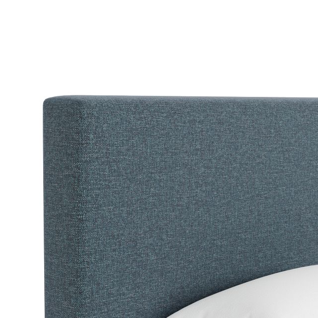 Gayton Elavation Dark Blue 54" Upholstered Platform Bed