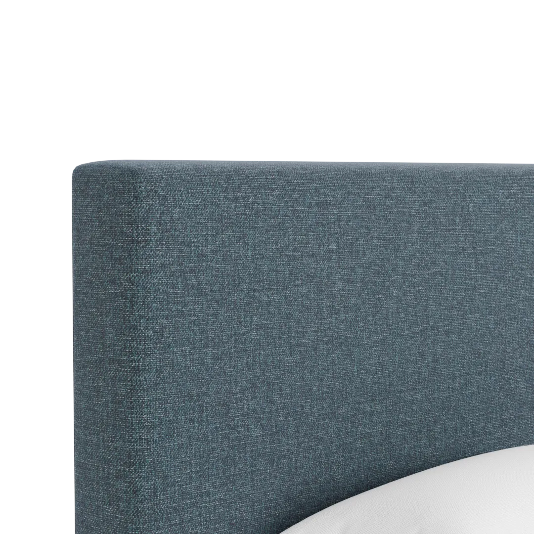 Gayton Elavation Dark Blue 54" Upholstered Platform Bed