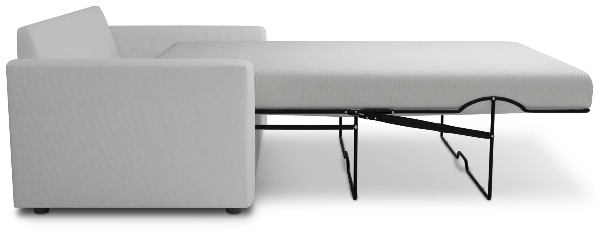 Siesta Suave White Fabric Memory Foam Sleeper