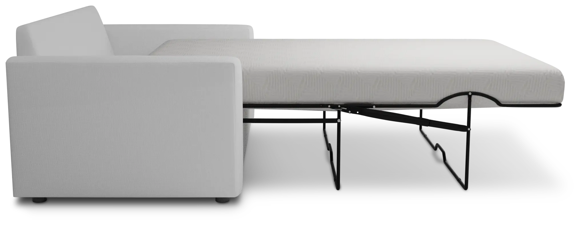 Siesta Suave White Fabric Memory Foam Sleeper Siesta Suave White Fabric Memory Foam Sleeper