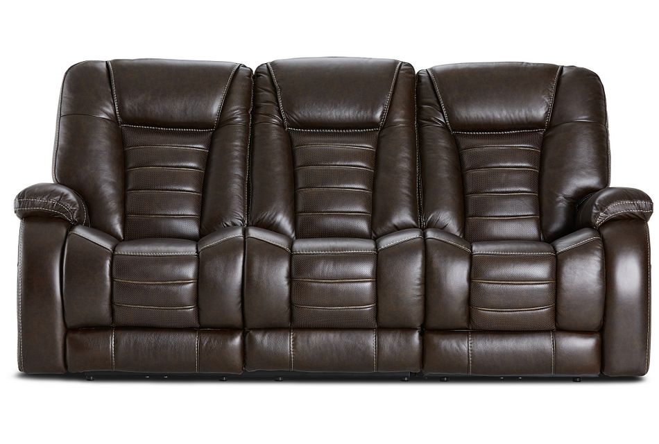 Bradley Dark Brown Lthr Vinyl Power Reclining Sofa Living Room Sofas City Furniture Bradley Dark Brown Lthr Vinyl Power, Reclining Sofas Rooms To Go