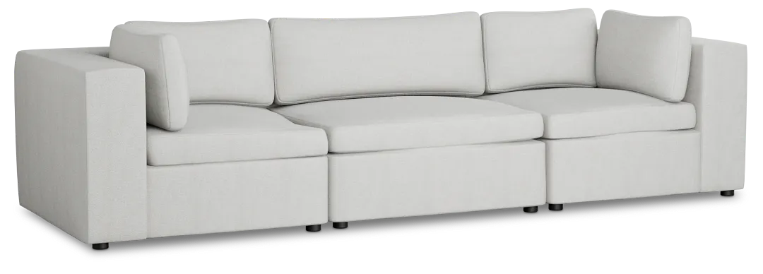Destin Sutton Gray Fabric 3-piece Modular Sofa