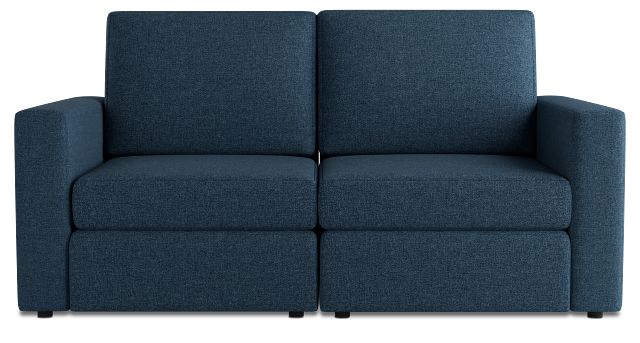 Citymod Blue Fabric 2-piece Modular Sofa