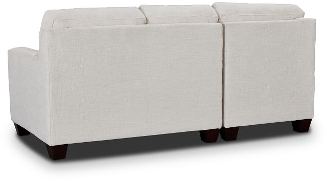 Andie White Fabric Left Chaise Sectional