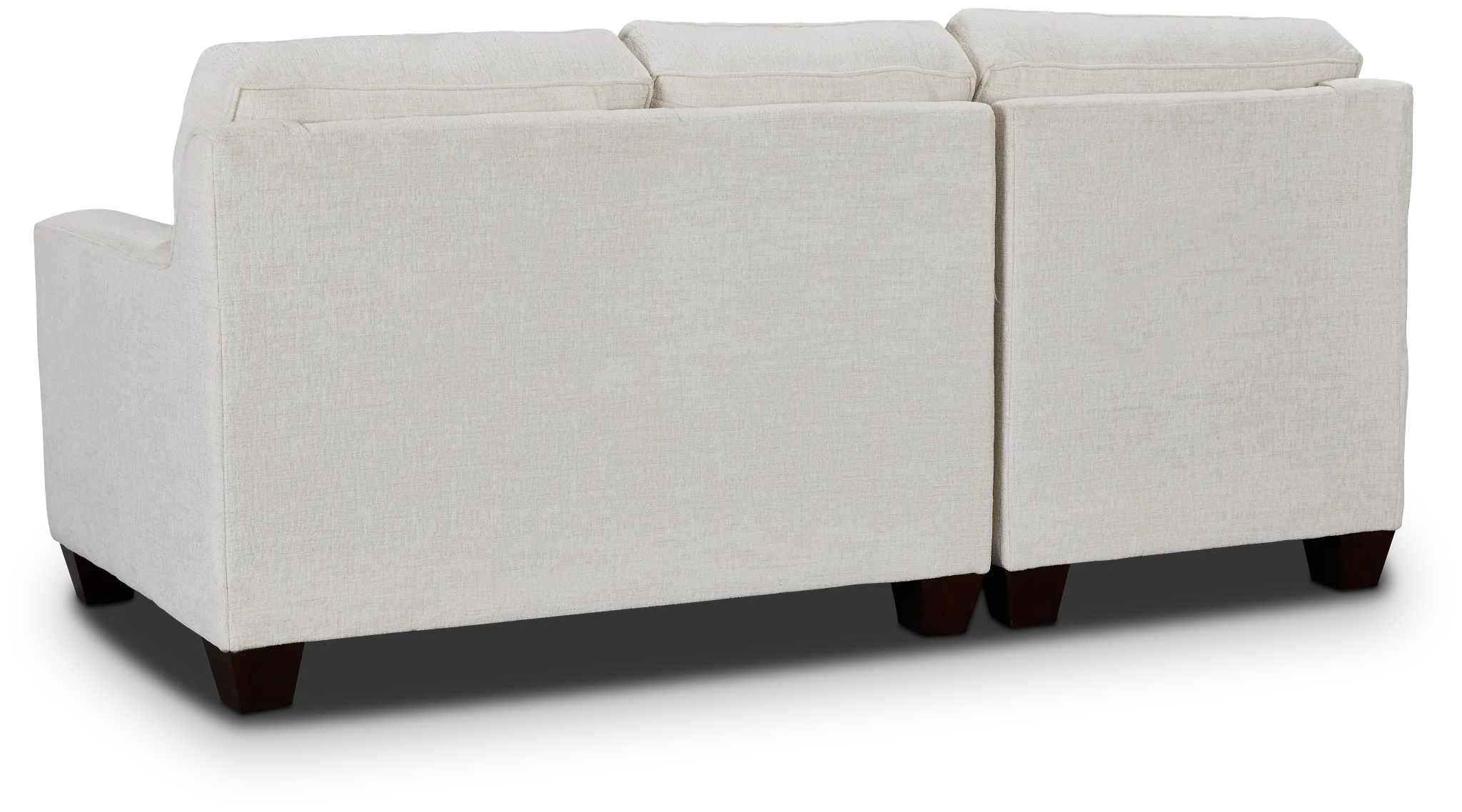 Andie White Fabric Left Chaise Sectional