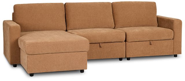 Addie Brown Fabric Left Chaise Storage Sectional