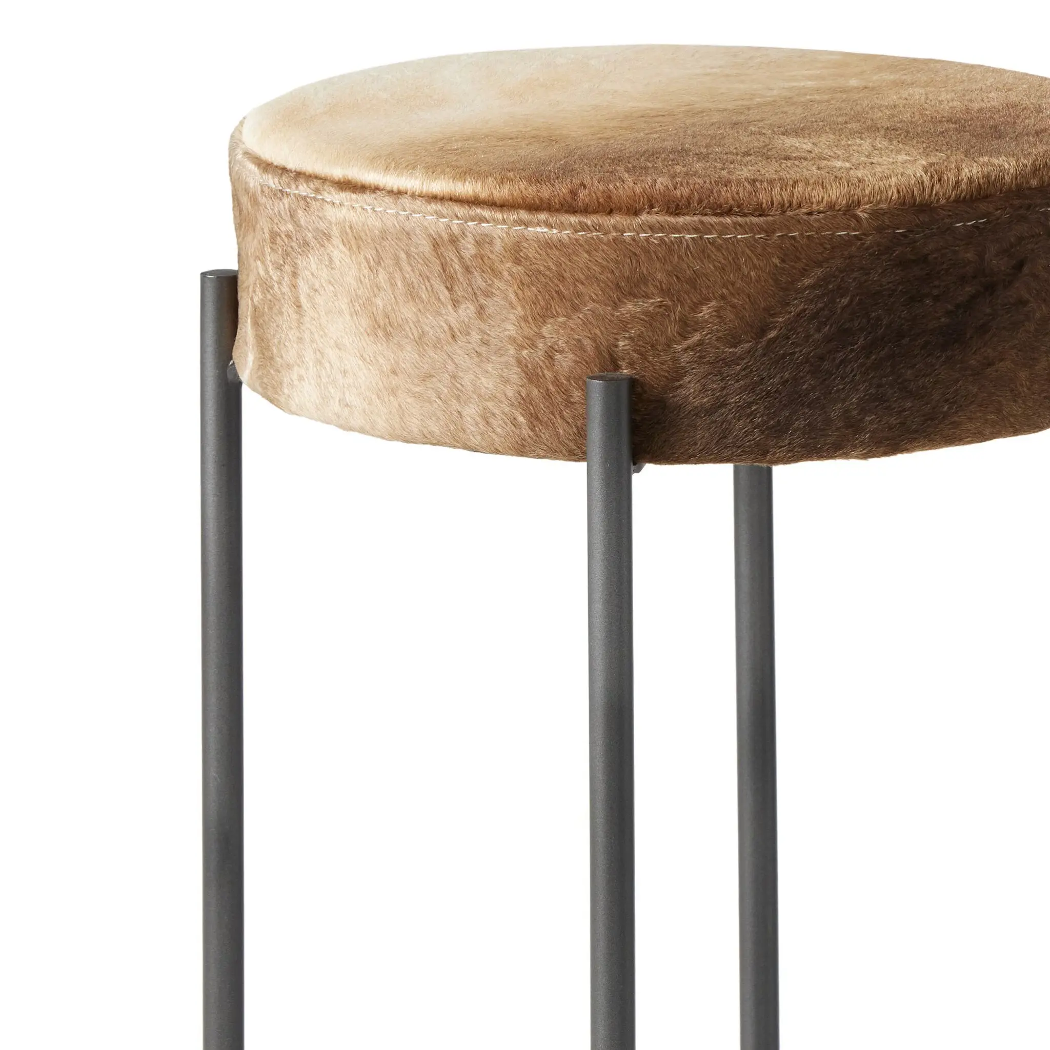 Four Hands Cattle Brownbackless 24" Upholstered Barstool Four Hands Cattle Brownbackless 24" Upholstered Barstool