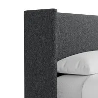 Captiva Delray Dark Gray 48" Upholstered Shelter Bed