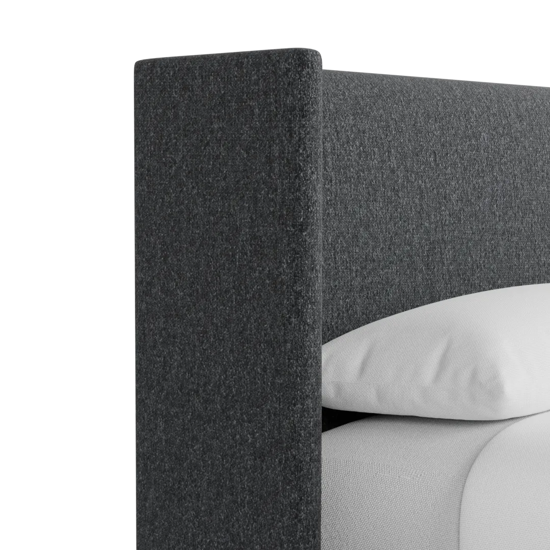 Captiva Delray Dark Gray 48" Upholstered Shelter Bed