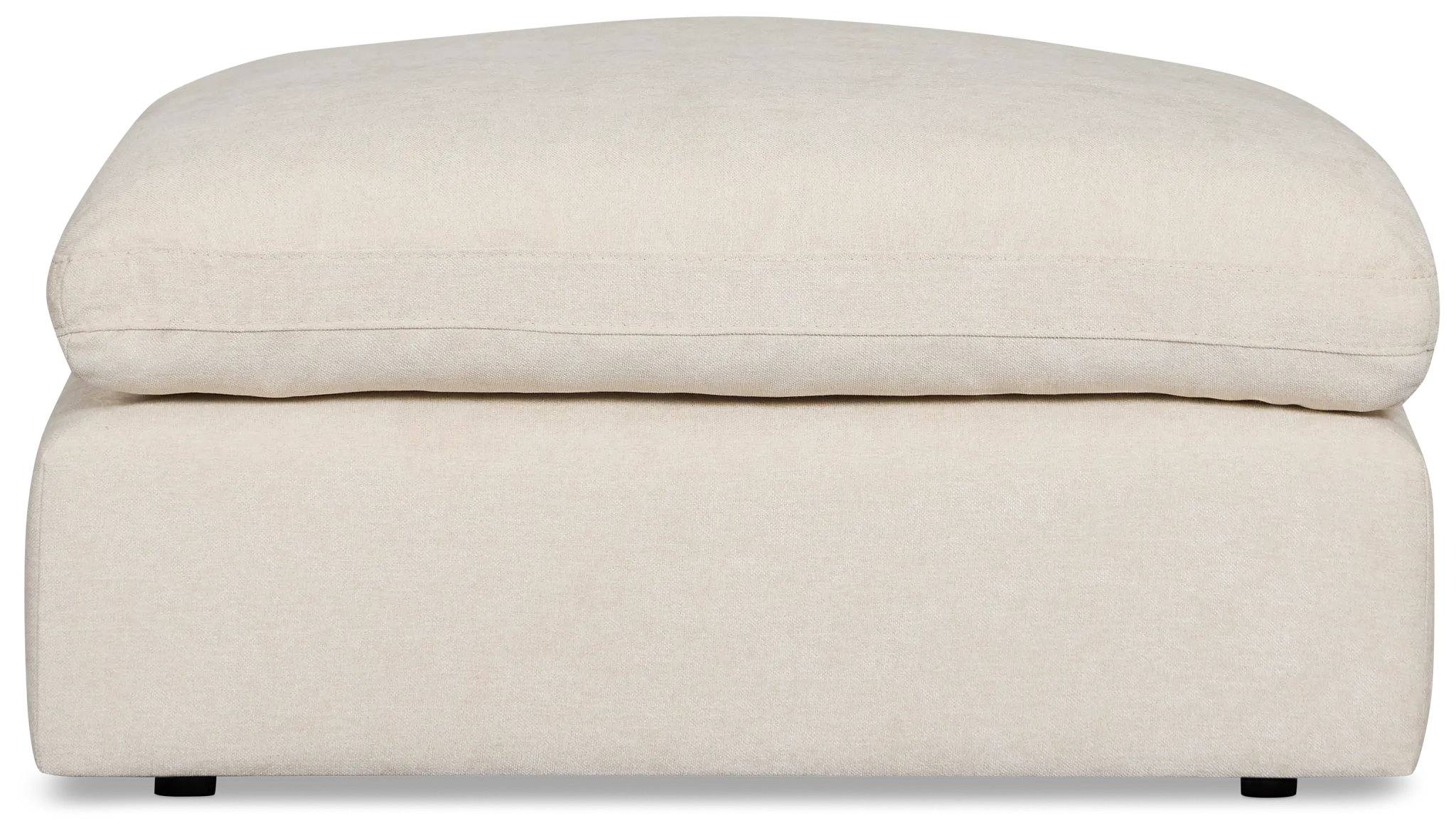 Drift Light Beige Fabric Ottoman