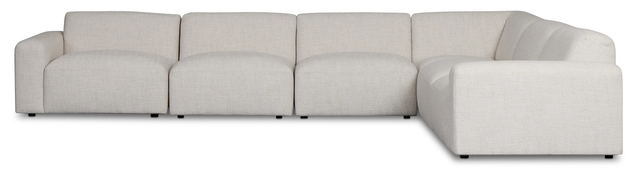 Baylor Light Beige Fabric 6-piece Modular Sectional