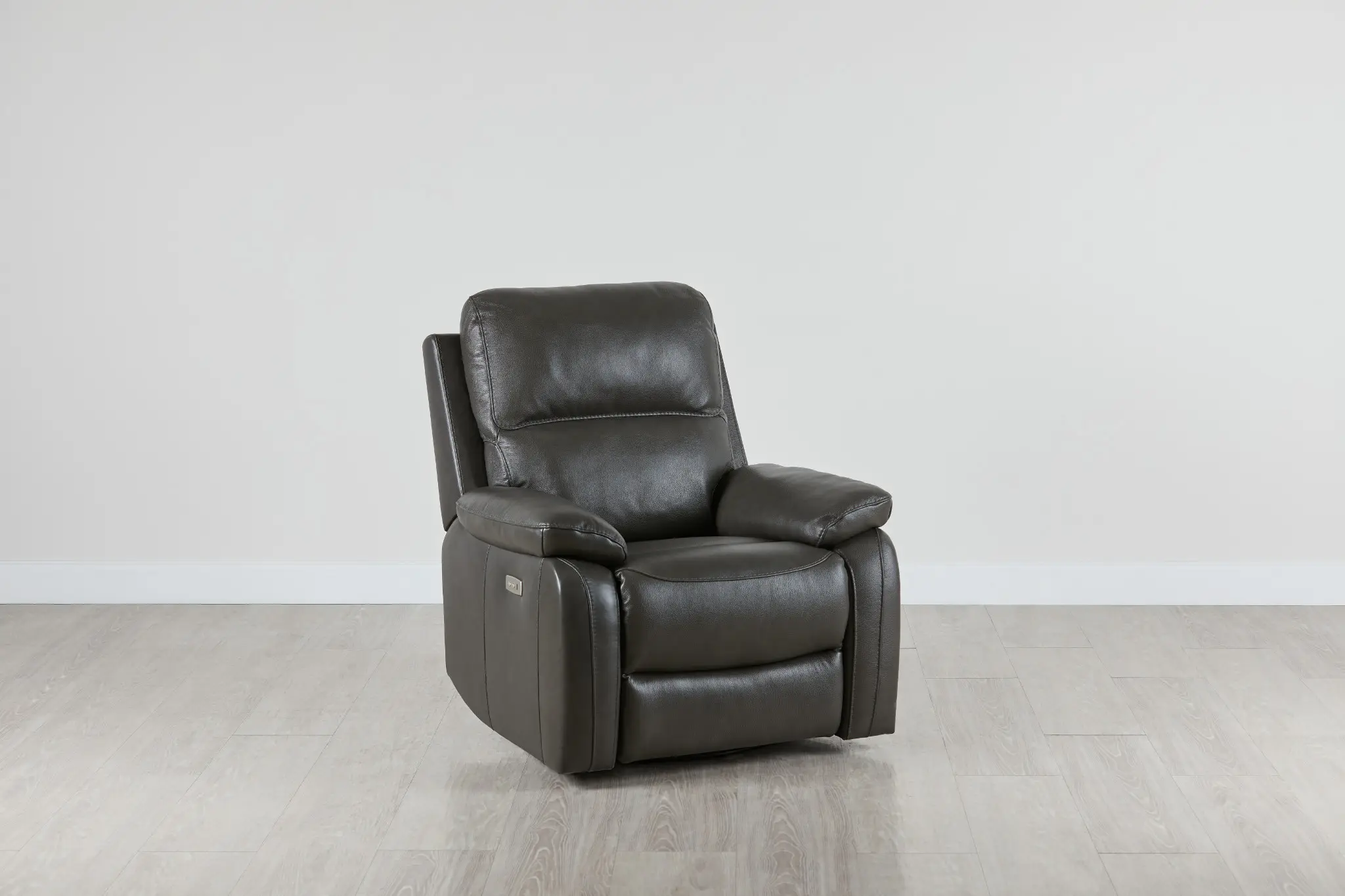 Mason Dark Gray Leather Power Swivel Glider Recliner Mason Dark Gray Leather Power Swivel Glider Recliner