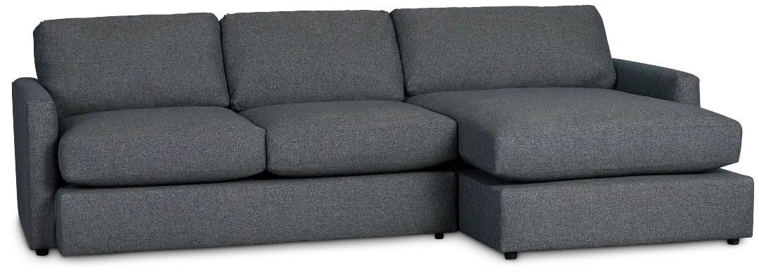 Noah Dark Gray Fabric Small Right Chaise Sectional Noah Dark Gray Fabric Small Right Chaise Sectional