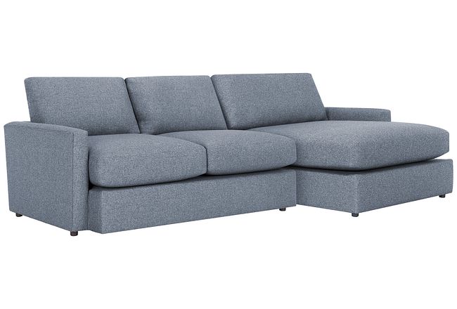 Noah Dark Gray Fabric Small Right Chaise Sectional