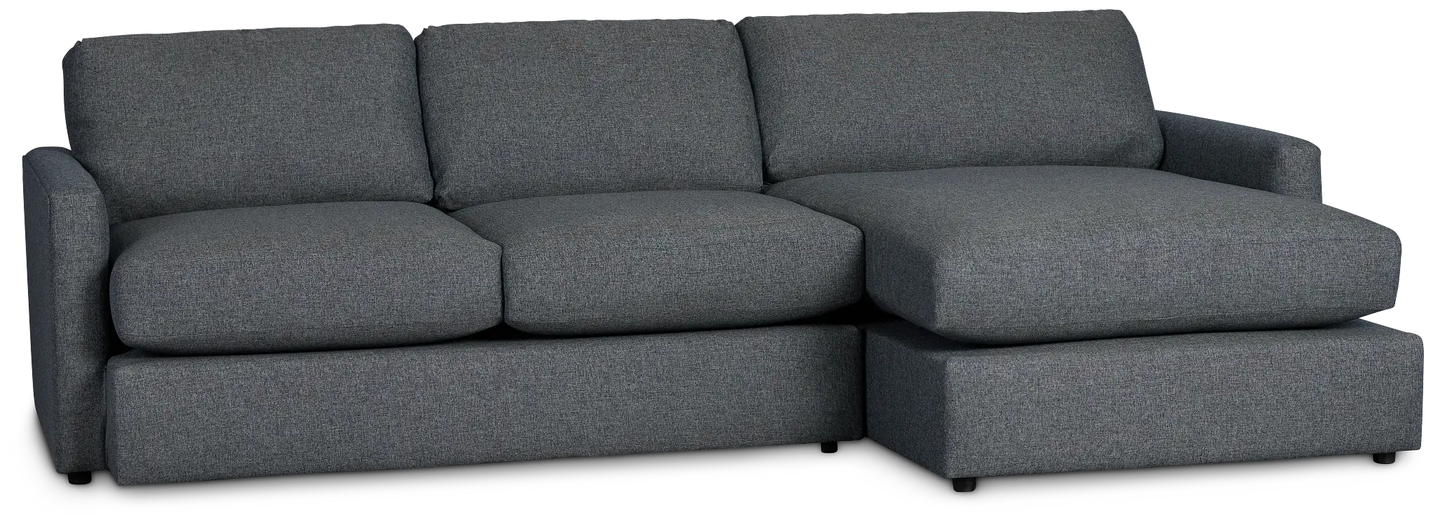 Noah Dark Gray Fabric Small Right Chaise Sectional Noah Dark Gray Fabric Small Right Chaise Sectional