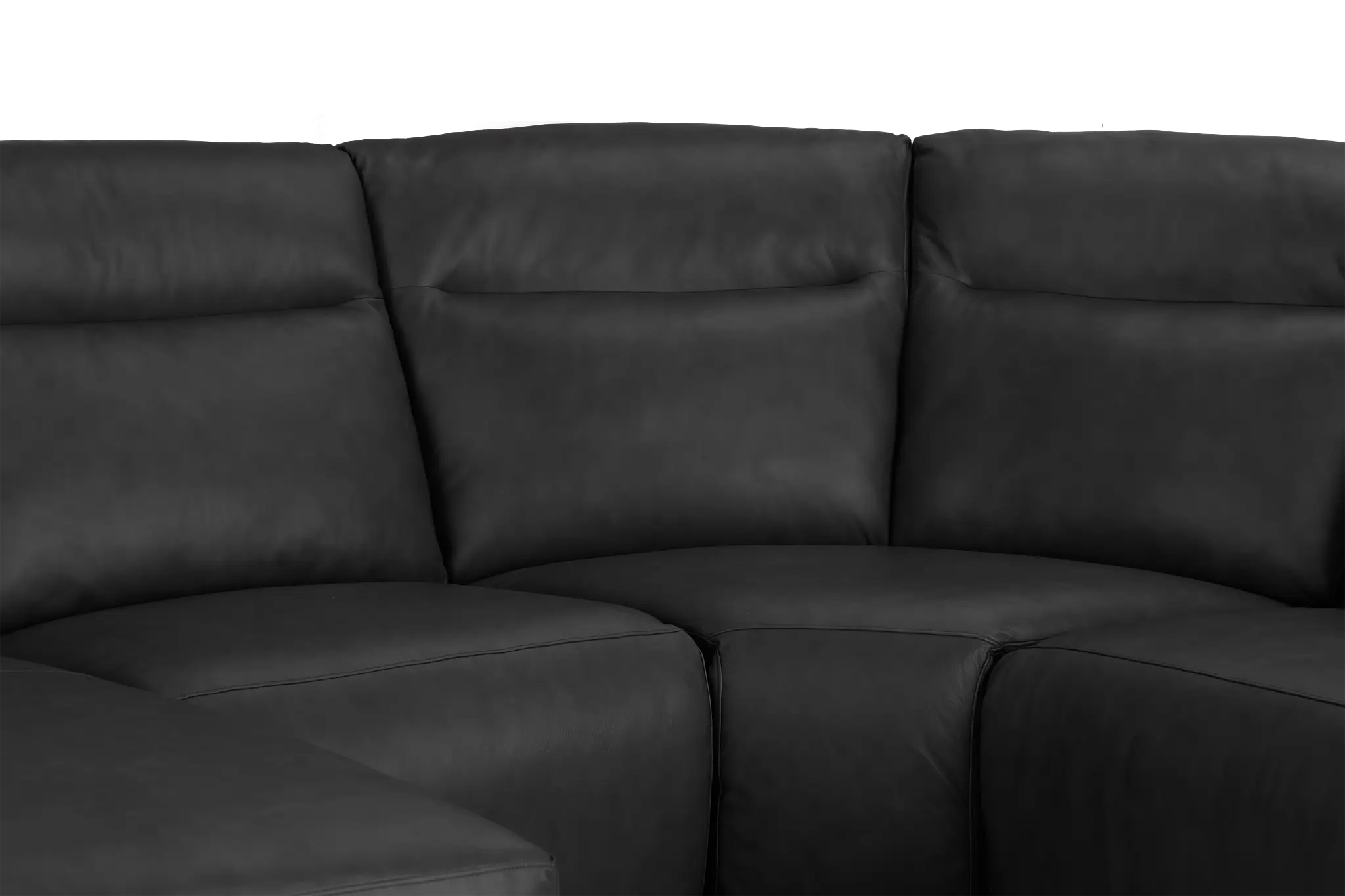 Elba Dark Gray Leather Large Dual Power Left Chaise Sectional Elba Dark Gray Leather Large Dual Power Left Chaise Sectional