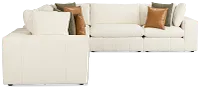 Cruz White Fabric 5-piece Modular Sectional With Console