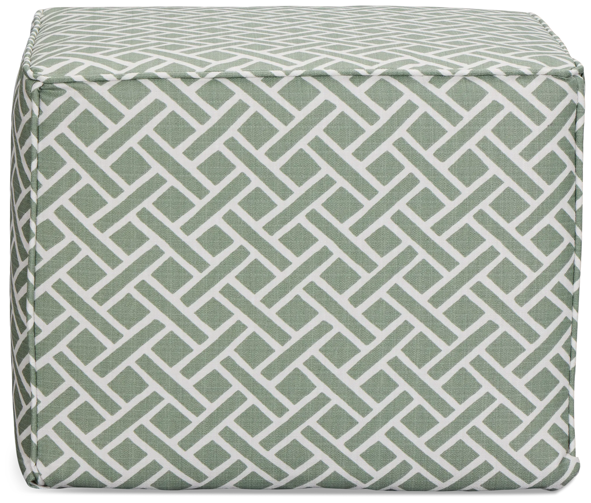 Eastwood Green Fabric Accent Pouf