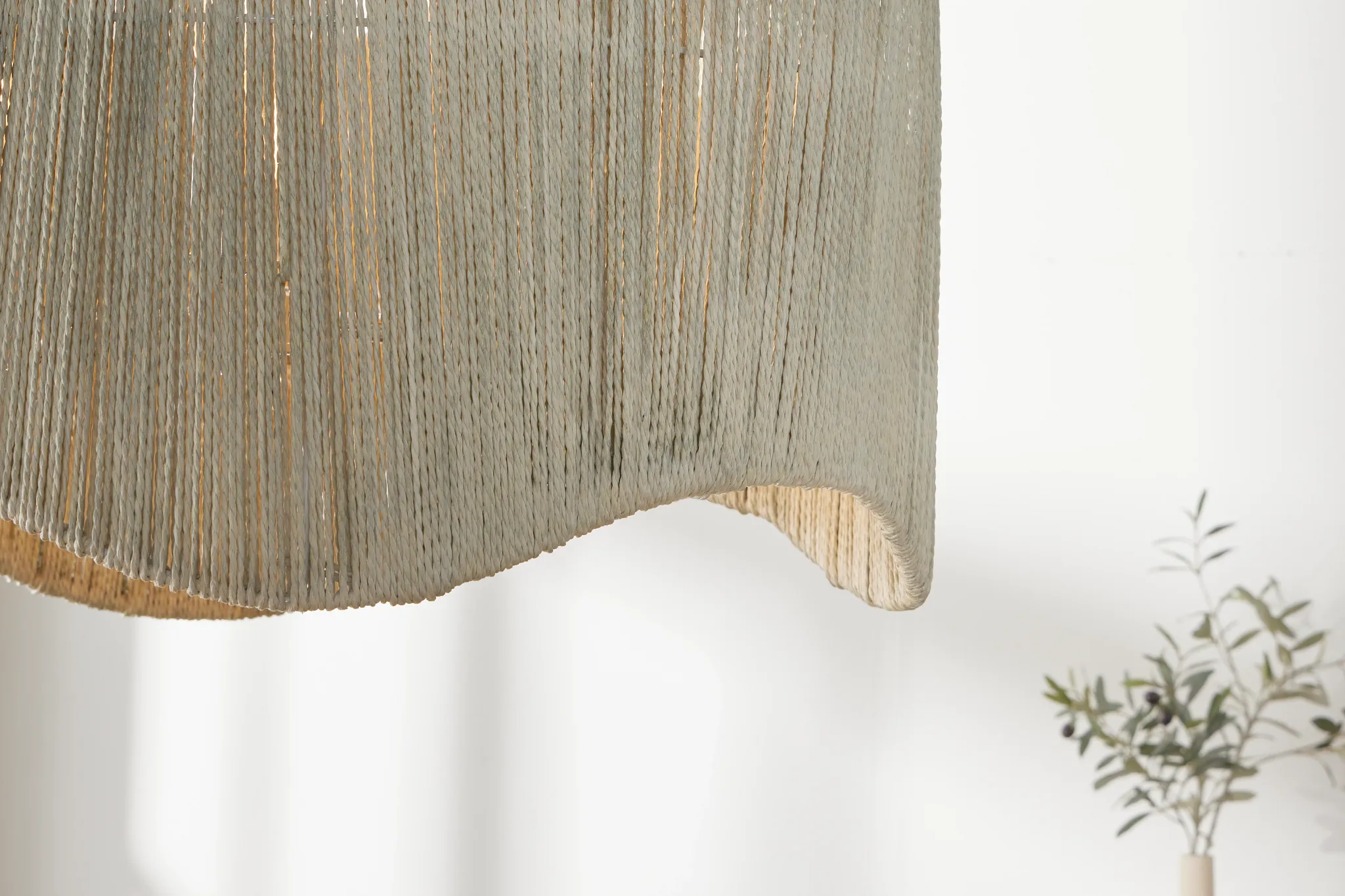 Bettie Beige Rattan Chandelier