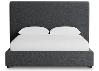 Grayton Delray Dark Gray 54" Upholstered Platform Bed