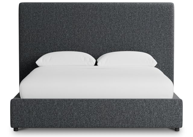 Grayton Delray Dark Gray 54" Upholstered Platform Bed