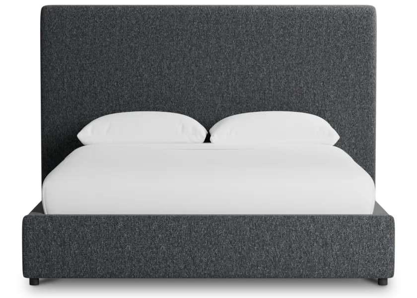 Grayton Delray Dark Gray 54" Upholstered Platform Bed