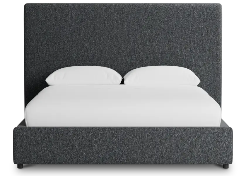 Grayton Delray Dark Gray 54" Upholstered Platform Bed Grayton Delray Dark Gray 54" Upholstered Platform Bed