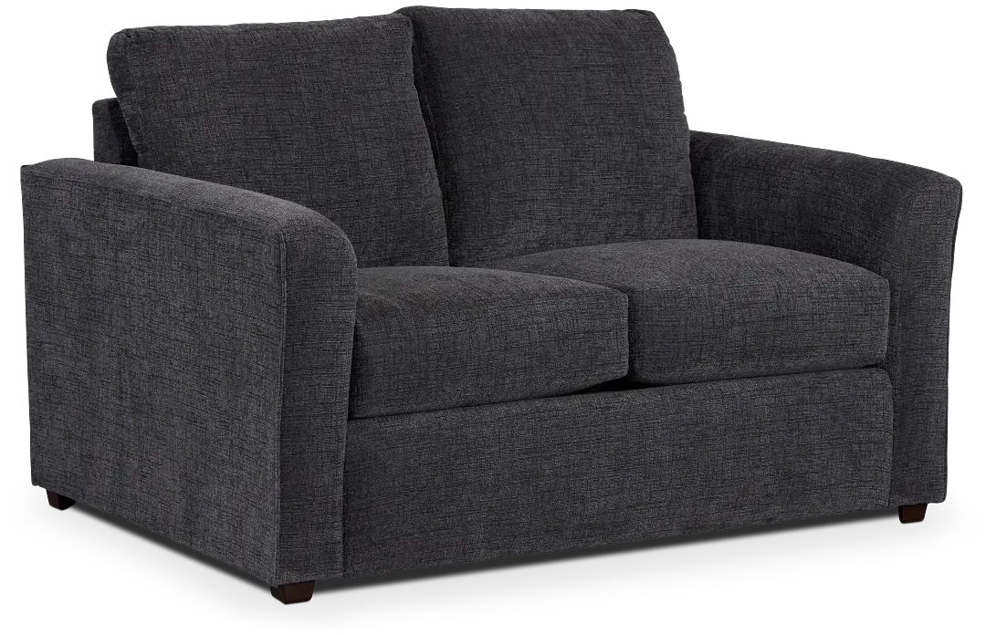 Maxie Dark Gray Micro Loveseat Maxie Dark Gray Micro Loveseat