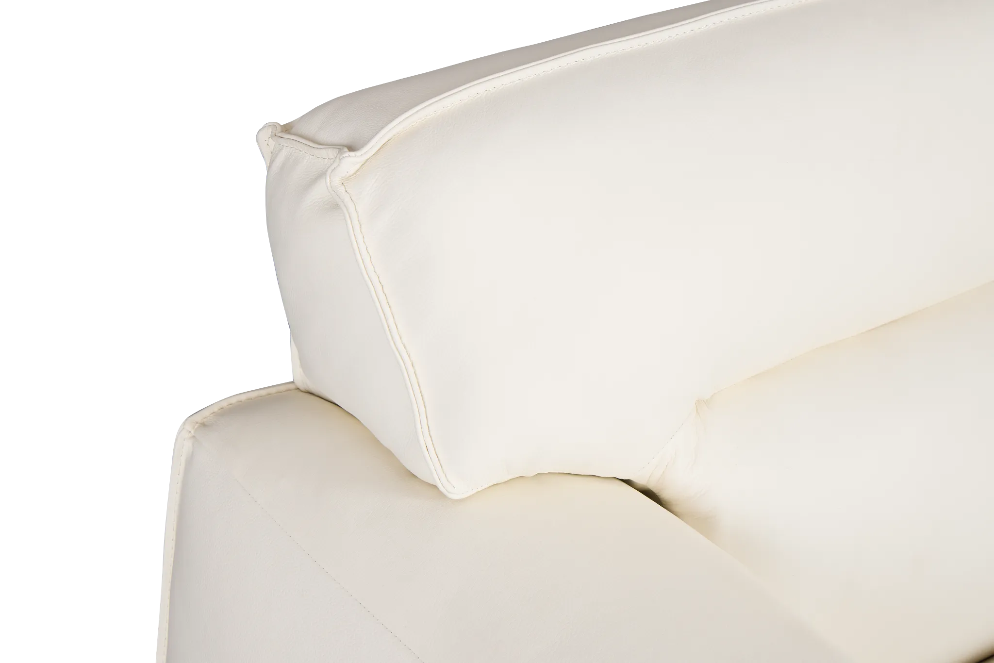 Blanca White Leather Sofa