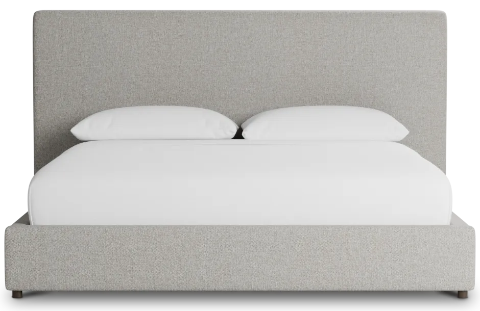 Gayton Elavation Khaki 54" Upholstered Platform Bed