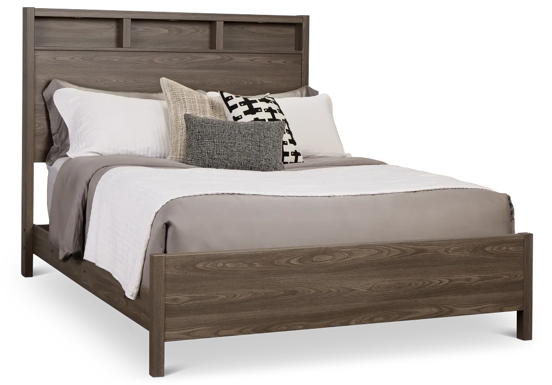 Warren Gray Panel Bed