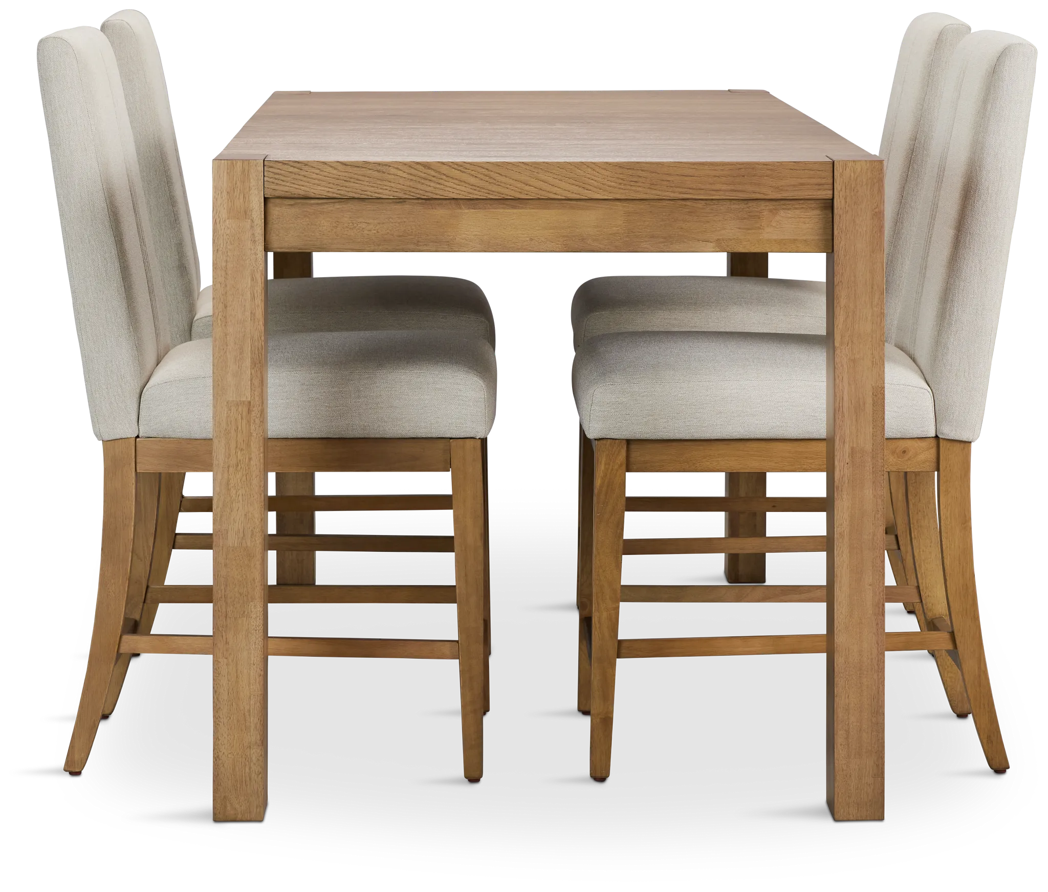 Tahoe Light Tone High Table & 4 Upholstered Barstools