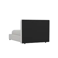 Grayton Linen Light Beige 44" Upholstered Platform Bed