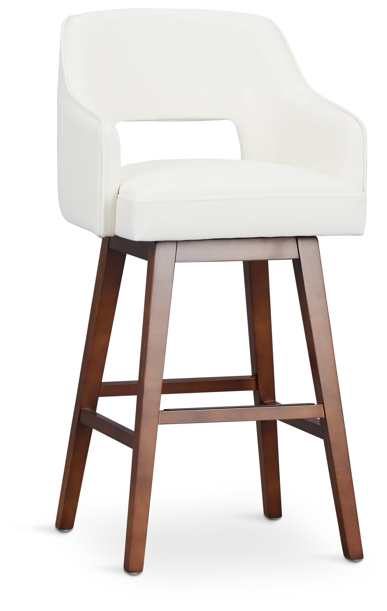 Oberlin White Micro 30" Swivel Barstool
