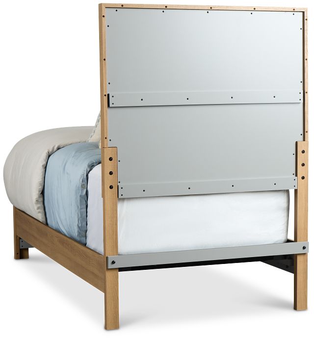 Delray Light Tone Panel Bed