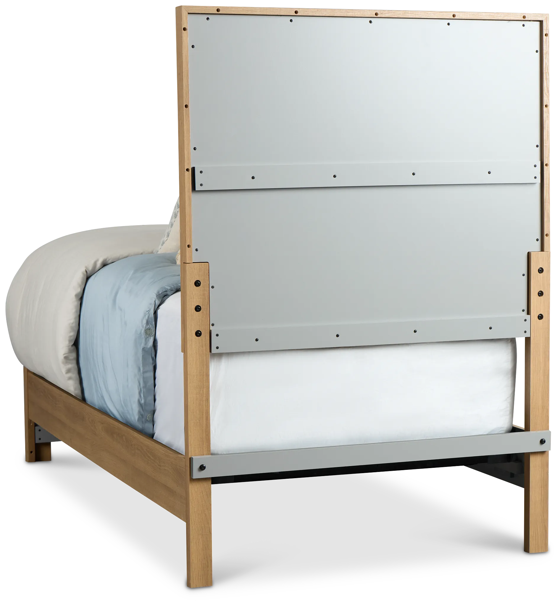 Delray Light Tone Panel Bed