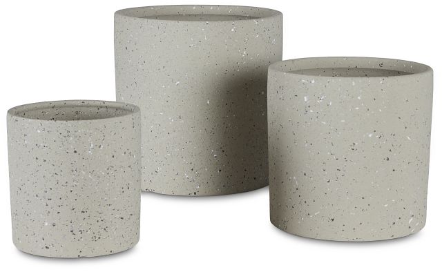 Diego Beige Set Of 3 Planter