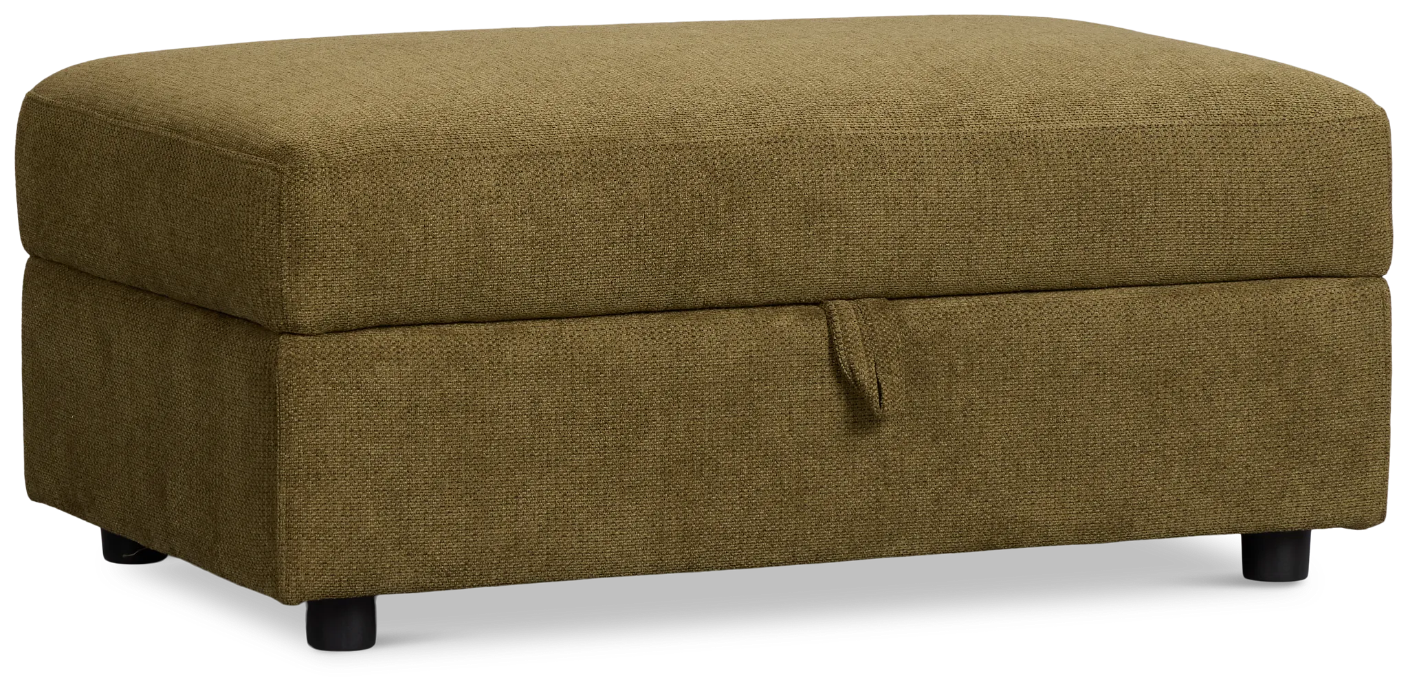Carmen Green Fabric Storage Ottoman