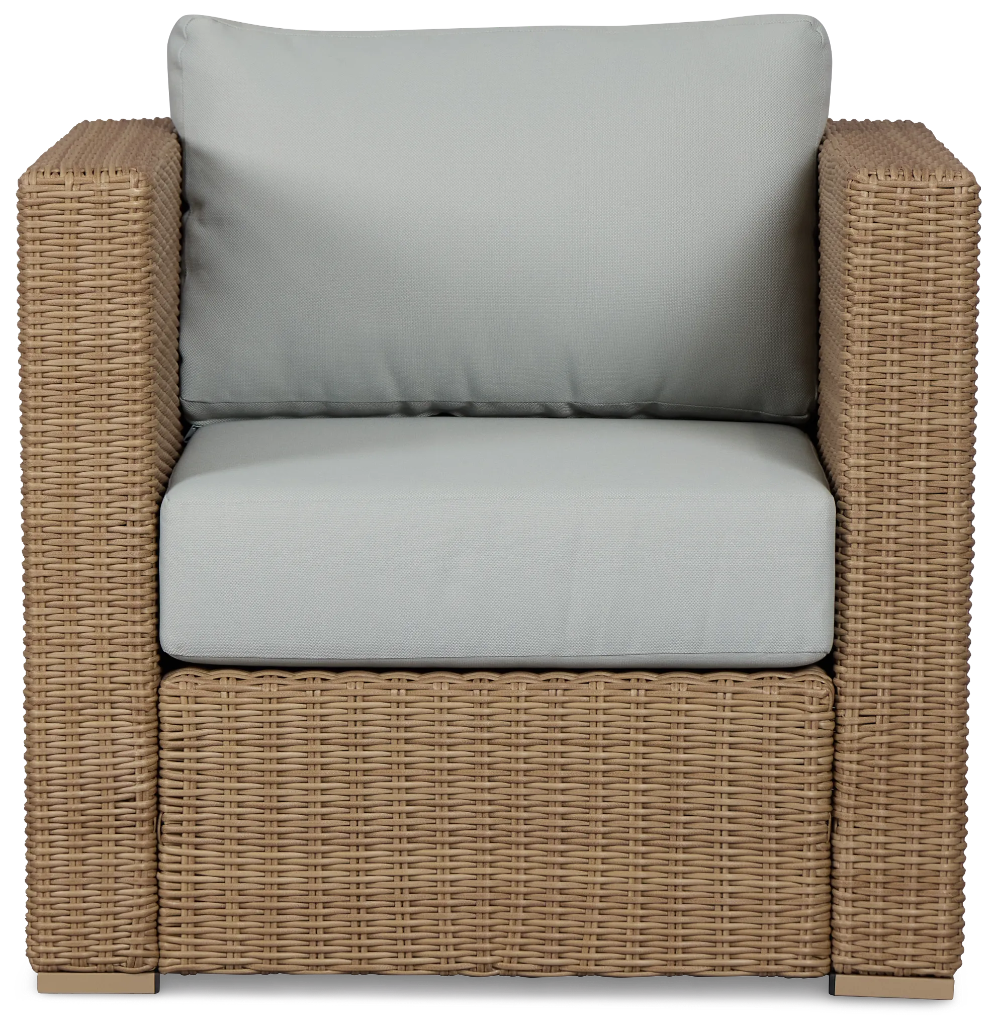 Montecito Light Tone Chair With Light Blue Cushions