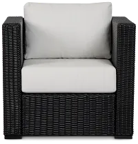 Montecito Black Chair With Light Beige Cushions