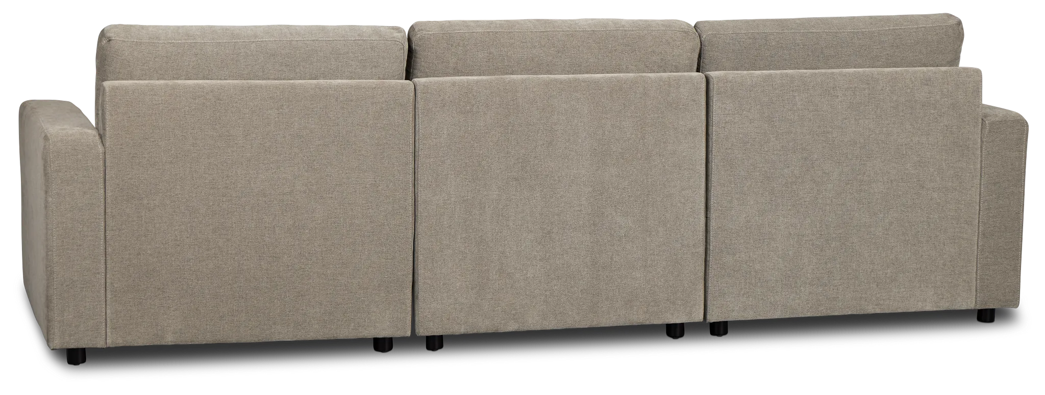 Addie Gray Fabric 3-piece Modular Storage Sofa