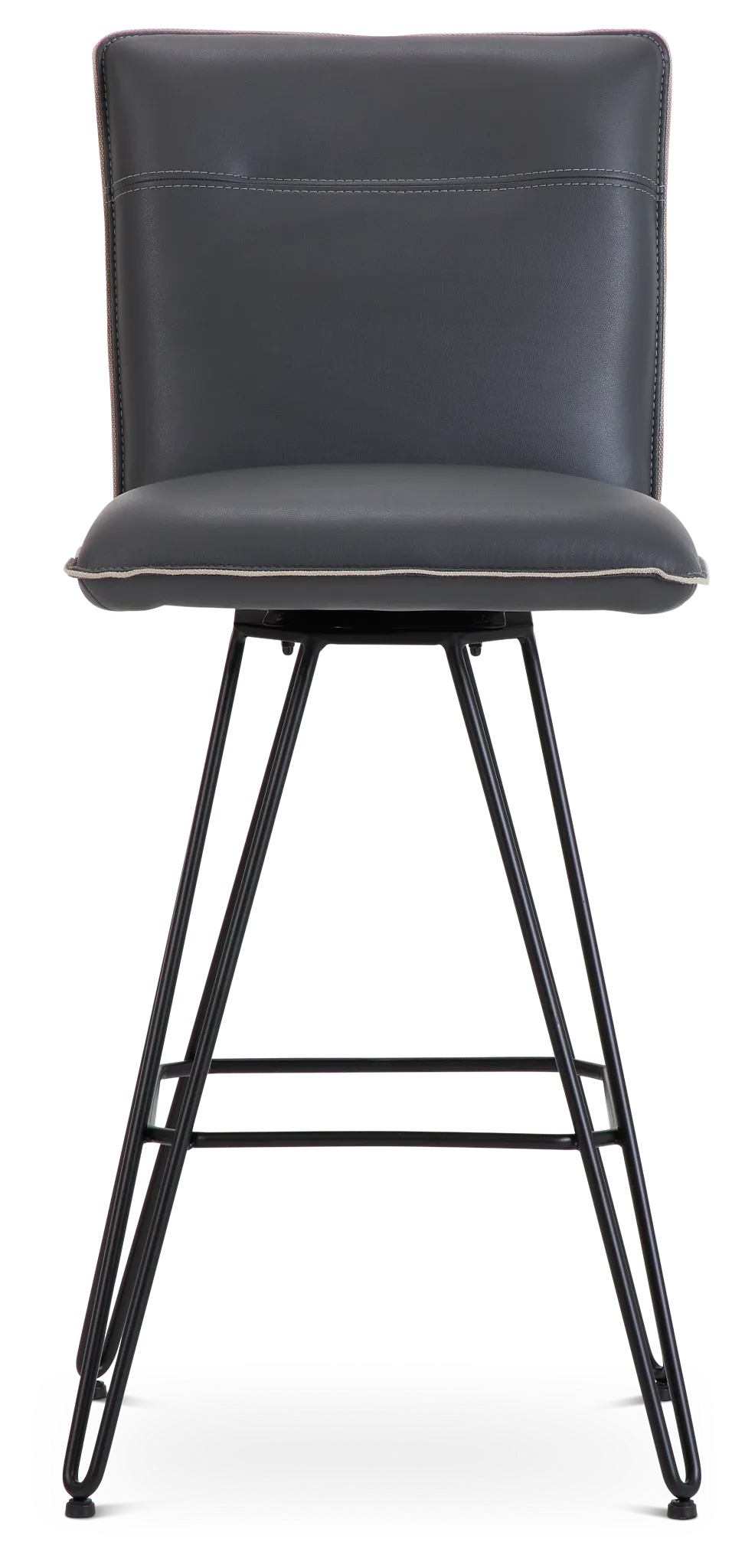 Demi Dark Gray Swivel 30" Upholstered Barstool