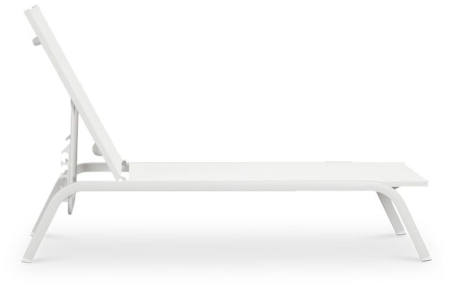 Riviera White Sling Chaise