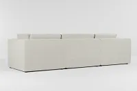 Destin Elite Ivory Fabric 4-piece Bumper Sectional