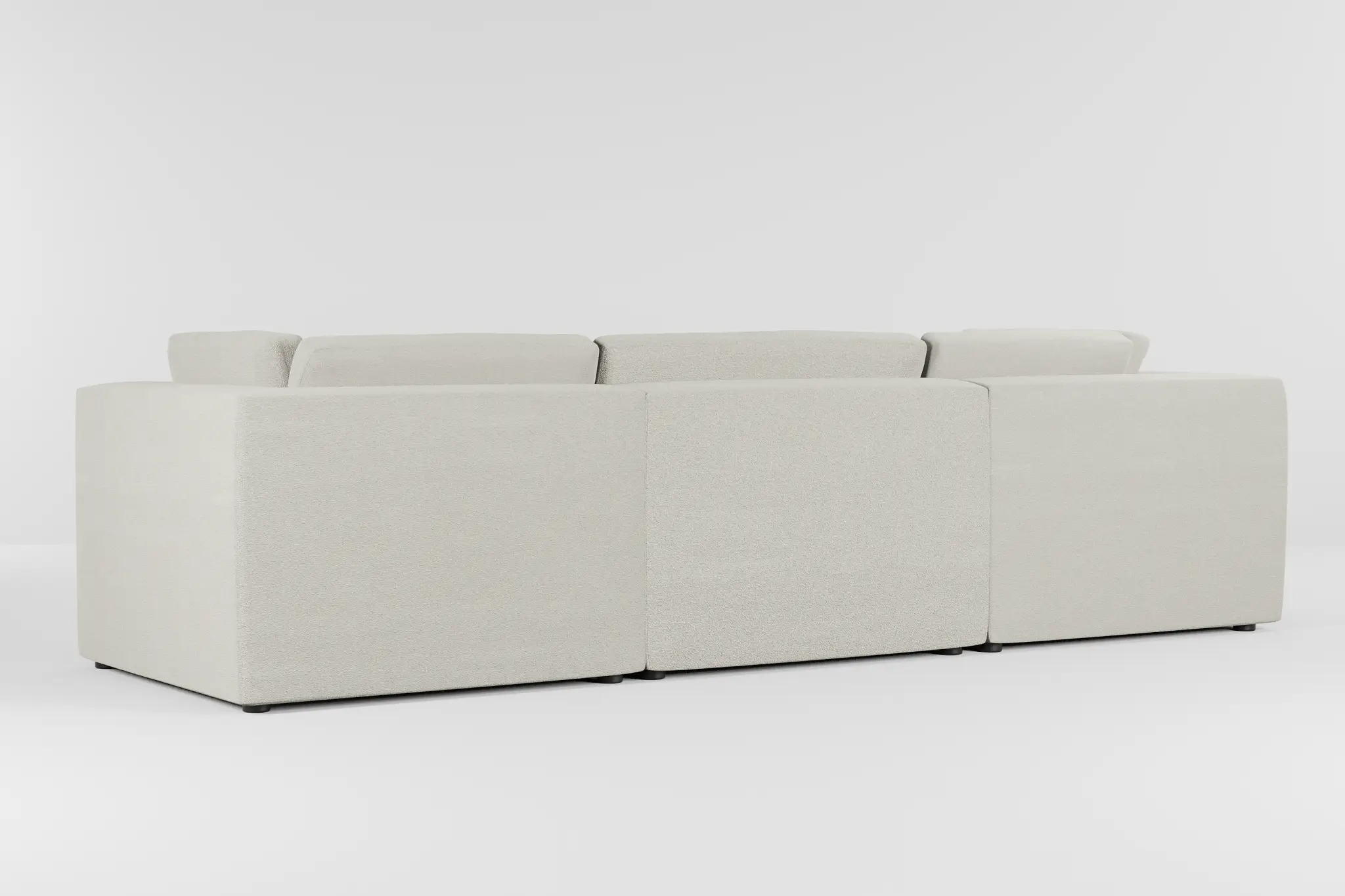 Destin Elite Ivory Fabric 4-piece Bumper Sectional Destin Elite Ivory Fabric 4-piece Bumper Sectional