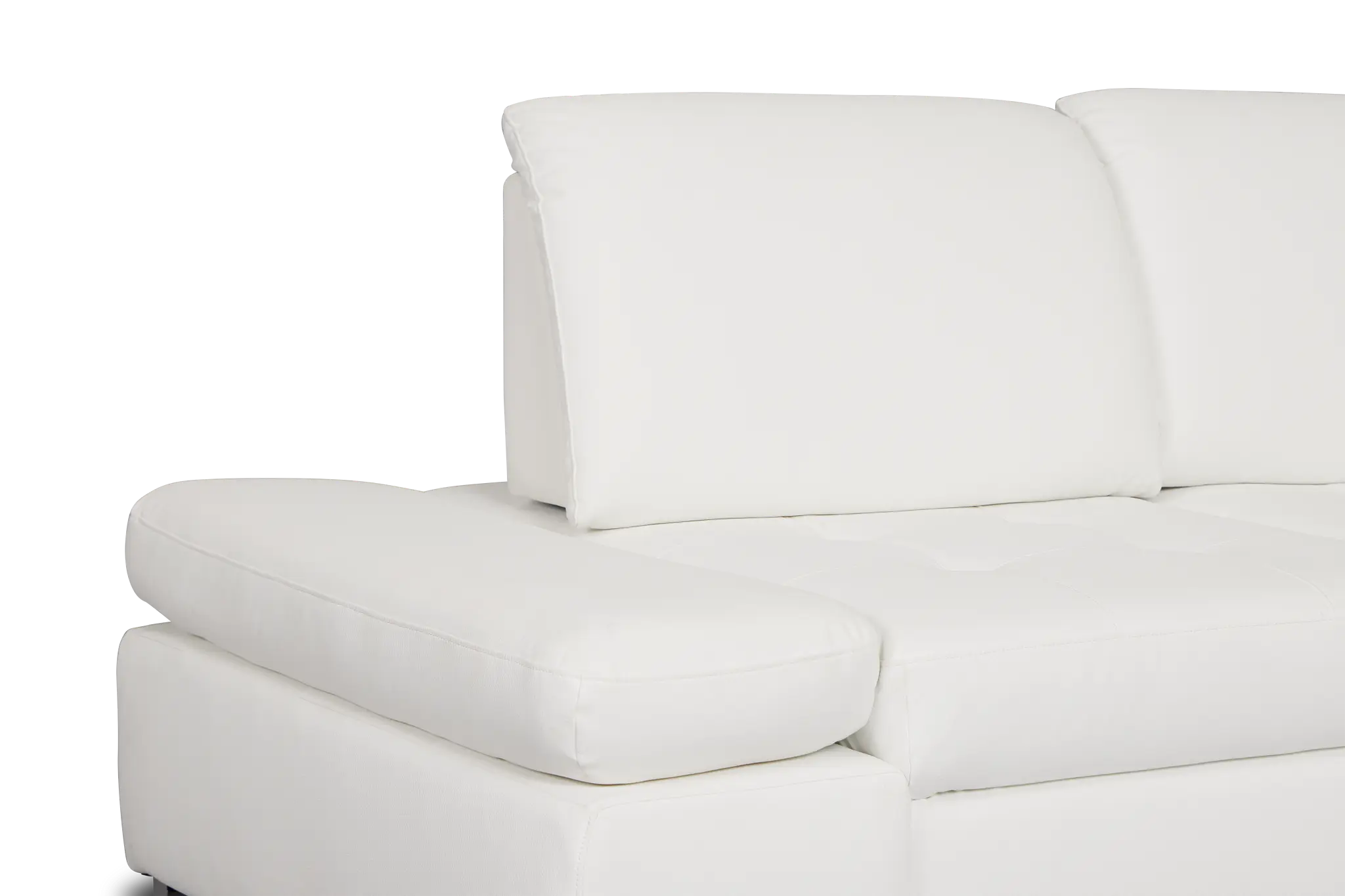 Eden White Lthr/vinyl Medium Right Chaise Sleeper Sectional Eden White Lthr/vinyl Medium Right Chaise Sleeper Sectional