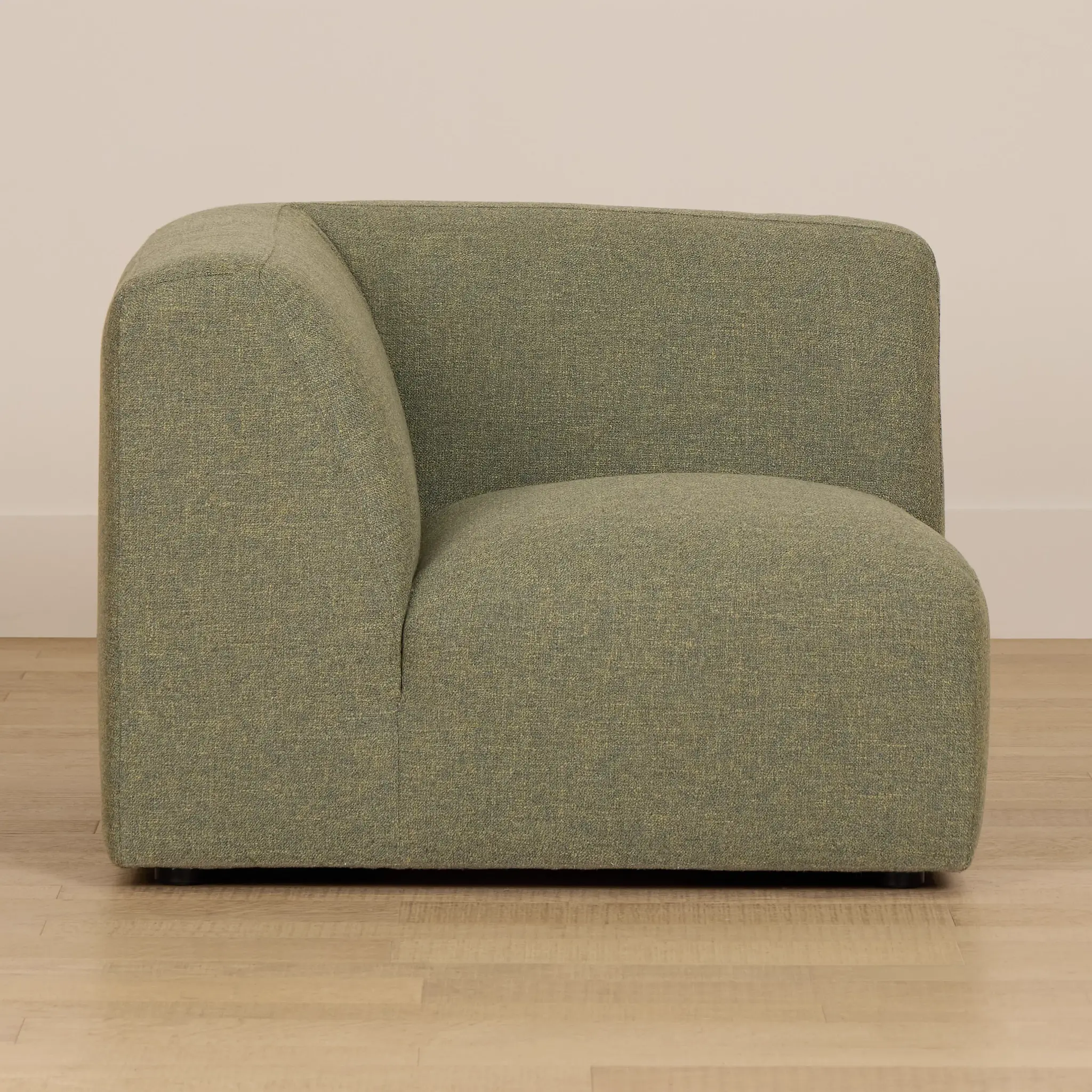 Baylor Green Fabric Corner Chair Baylor Green Fabric Corner Chair